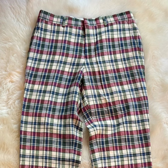 Brooks Brothers Baird McNutt Irish Linen Madras Pants - Picture 3 of 8